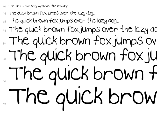 MTF Becki font waterfall
